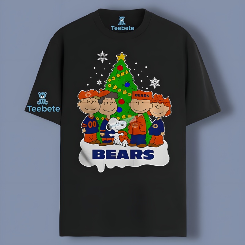 Snoopy The Peanuts Chicago Bears Christmas Tree Tall Shirt