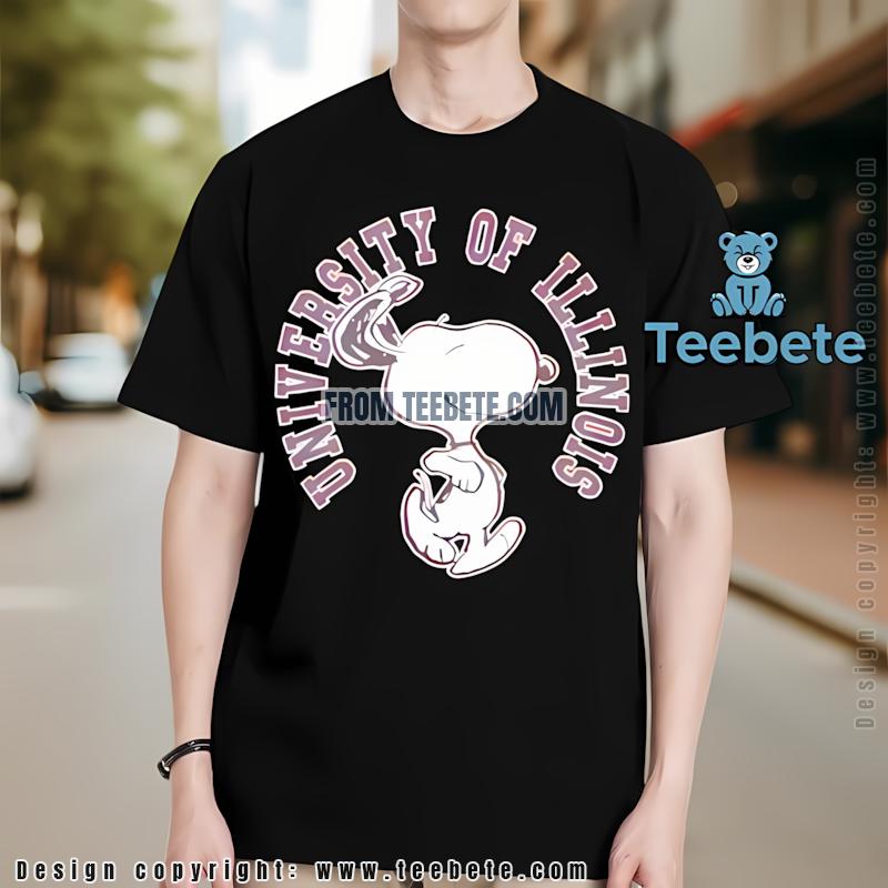 Snoopy University Of Illinois Fighting Illini College Fan Shirt Design