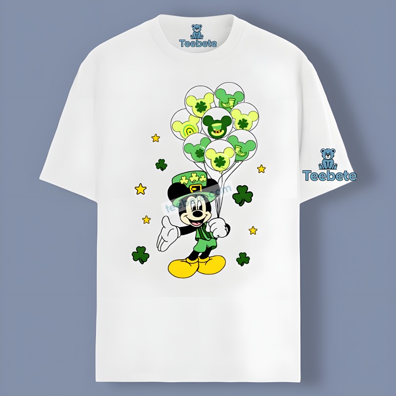 St Patricks Mickey Mouse With Disney Balloons Shirt Idea