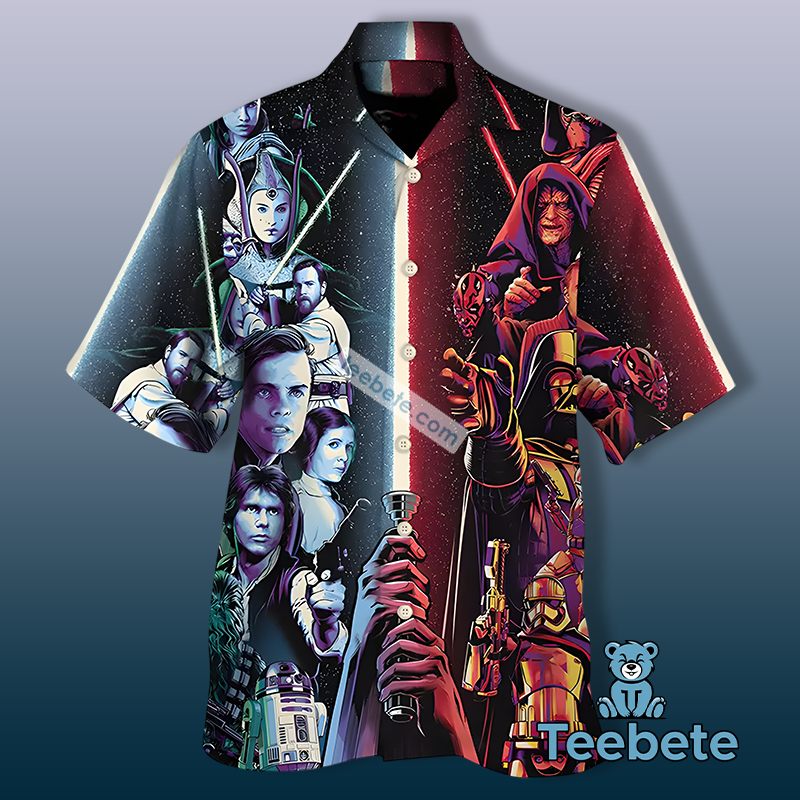Star Wars May The Force Be With You Red Matching Family Hawaiian Shirts