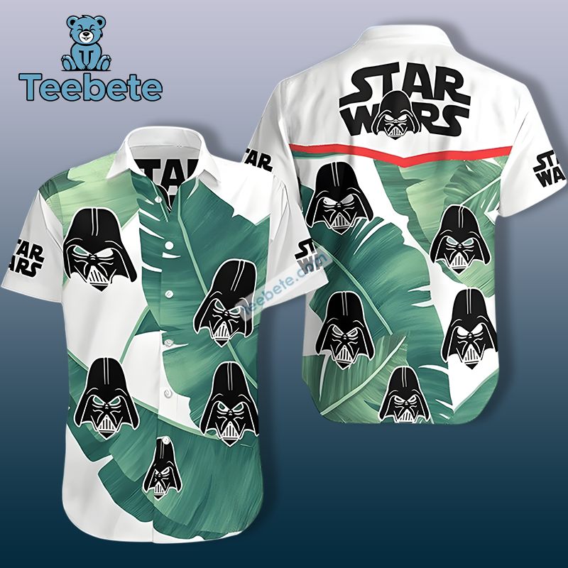 Summer Darth Vader And Banana Leaves Green Quality Hawaiian Shirts