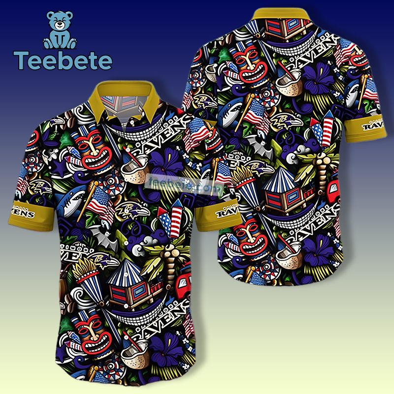 Summer Purple Baltimore Ravens Hawaiian Shirts Nearby