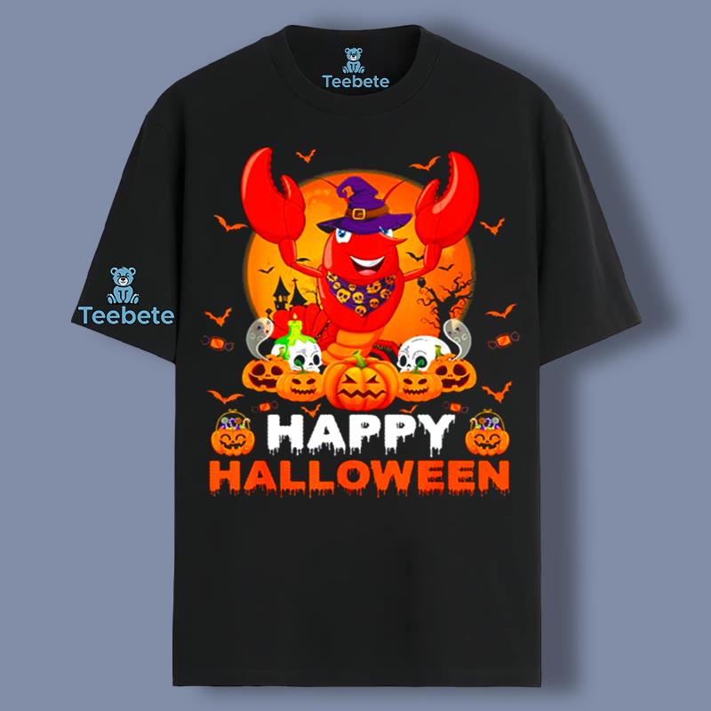 Halloween Witch Lobster Boo Sheet Ghost Pumpkin Vintage Shirt Mens