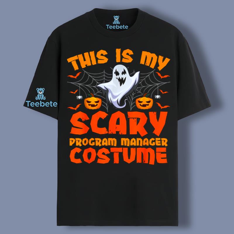 This Is My Scary Program Manager Costume Ghost Halloween Shirt Retro