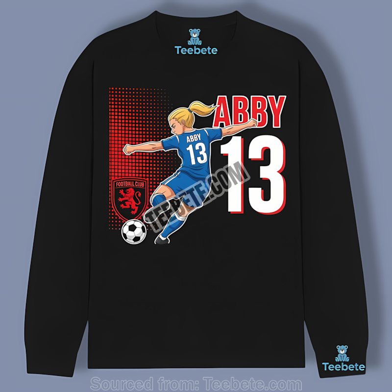 Abby Retro Soccer 13 Cartoon Character Long Sleeve Abby Retro Soccer 13 Cartoon Character Long Sleeve