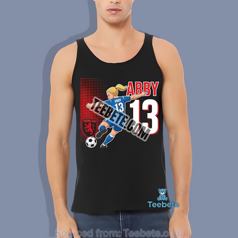 Abby Retro Soccer 13 Cartoon Character Tanktop Abby Retro Soccer 13 Cartoon Character Tanktop