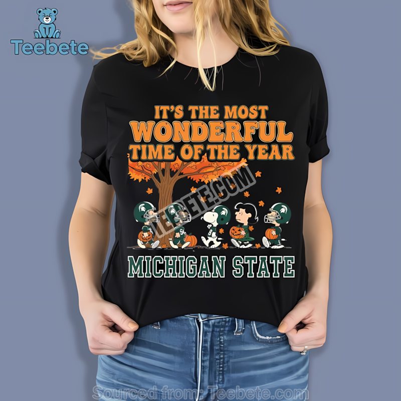 Michigan State Peanuts Autumn Football Retro Shirt