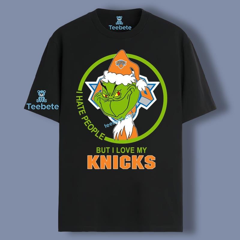 The Grinch I Hate People But I Love My New York Knicks Xmas T Shirt