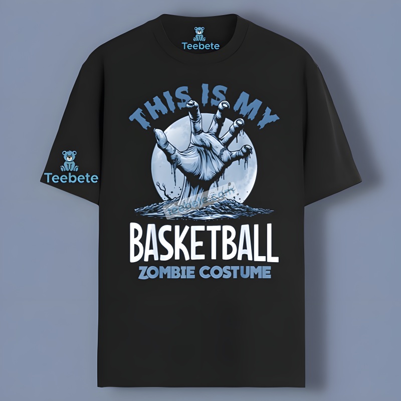 This My Basketball Zombie Halloween Apparel Costume Tall T Shirt Graphic