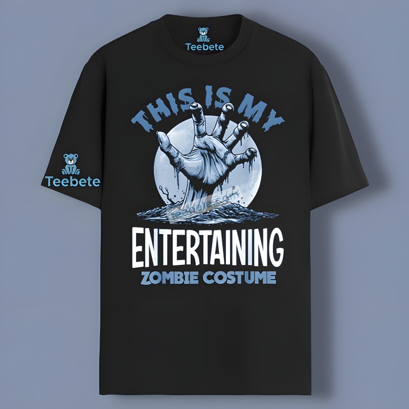 This My Entertaining Zombie Halloween Matching Outfits Costume T Shirt Crewneck