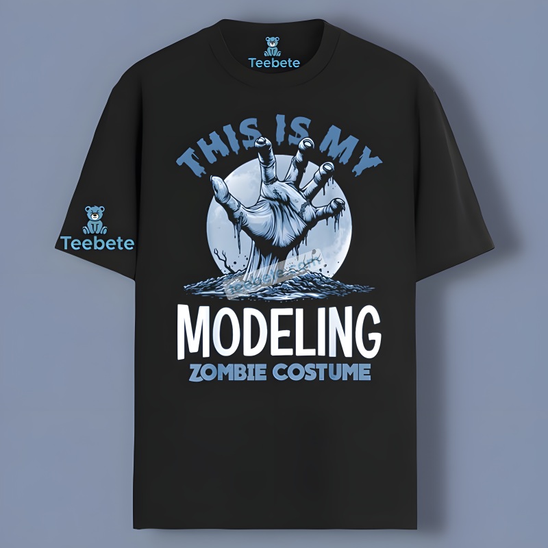 This My Modeling Zombie Halloween Matching Outfits Costume T Shirt Classic