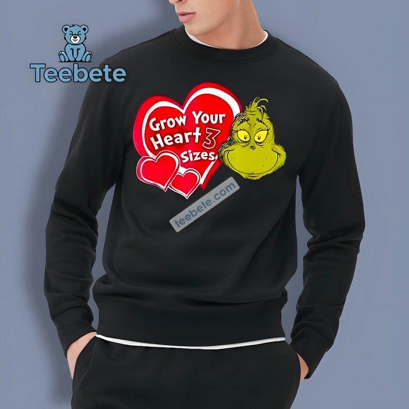 Valentine Day With Grinch Grow Your Heart Classic Hoodie Valentine Day With Grinch Grow Your Heart Classic Hoodie