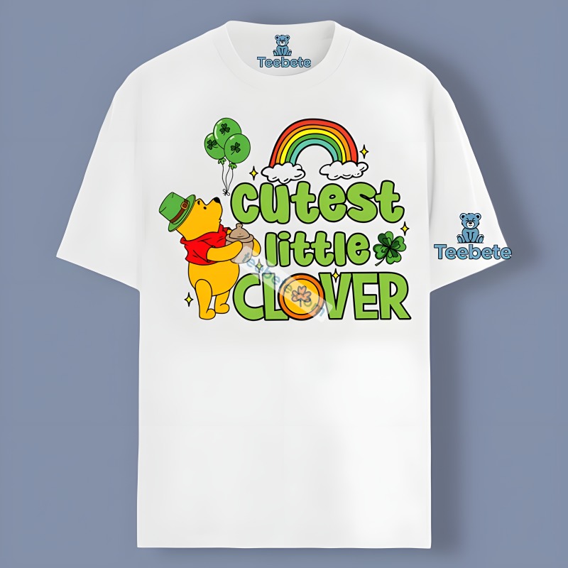 Winnie The Pooh St Patrick Day With Cutest Little Clover Shirt