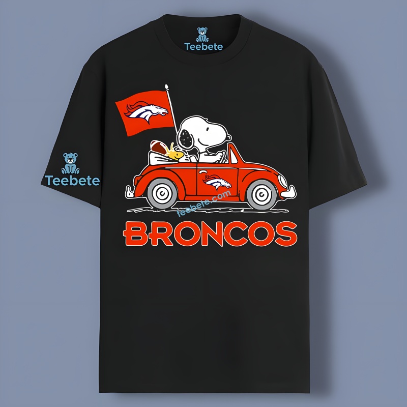 Woodstock Snoopy On Car Denver Broncos Shirt Idea
