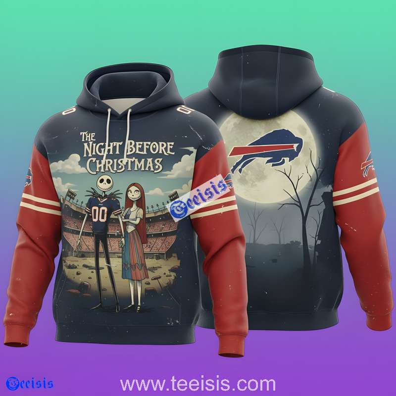 Buffalo Bills The Nightmare Before Christmas Retro Vintage Football Stadium Edition 3D Hoodie