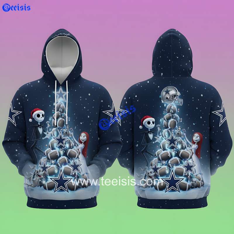 Dallas Cowboys Hoodie Jack Skellington Holiday Dream 3D Christmas Gift