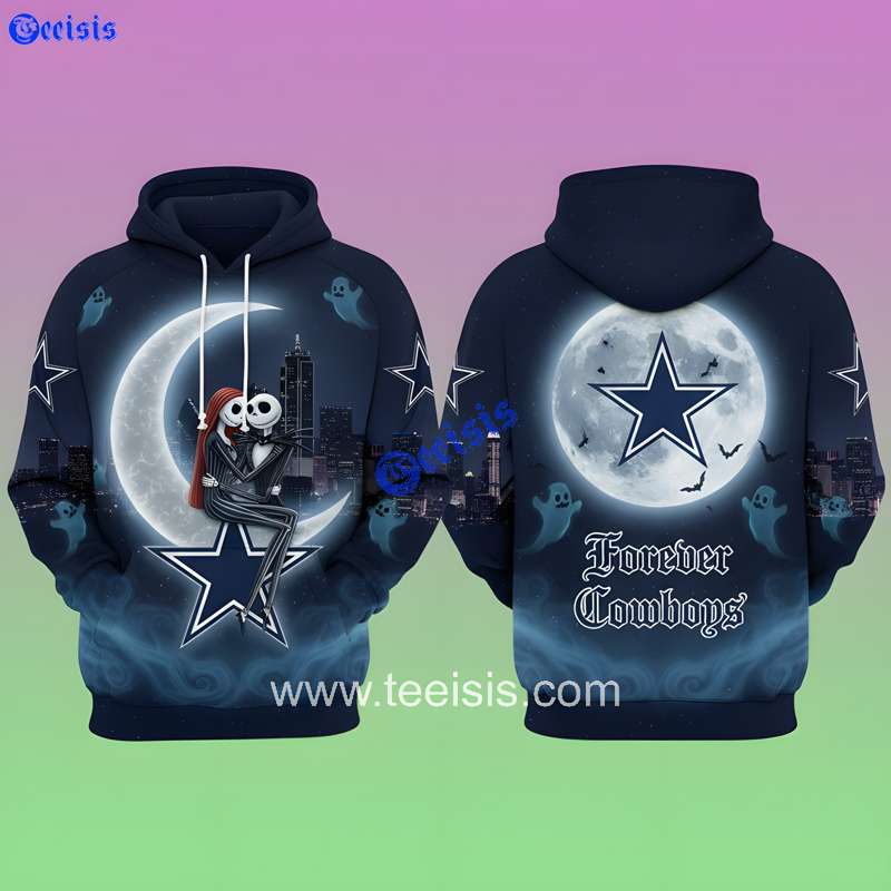 Dallas Cowboys Jack Skellington Halloween Forever 3D Hoodie For Fans