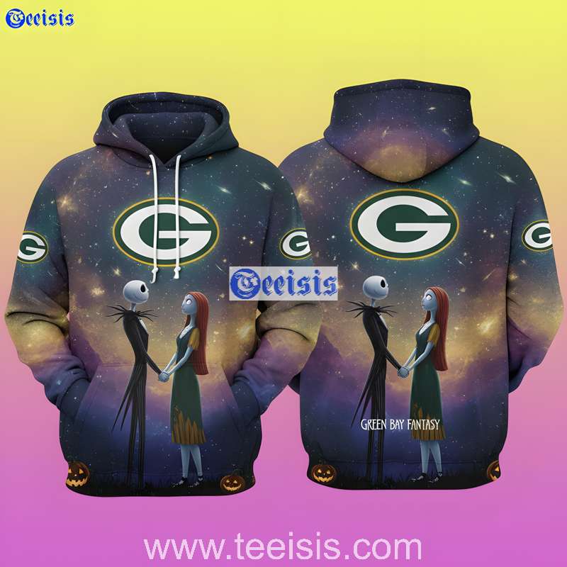 Green Bay Packers Nightmare Couple Under Stars 3D Hoodie