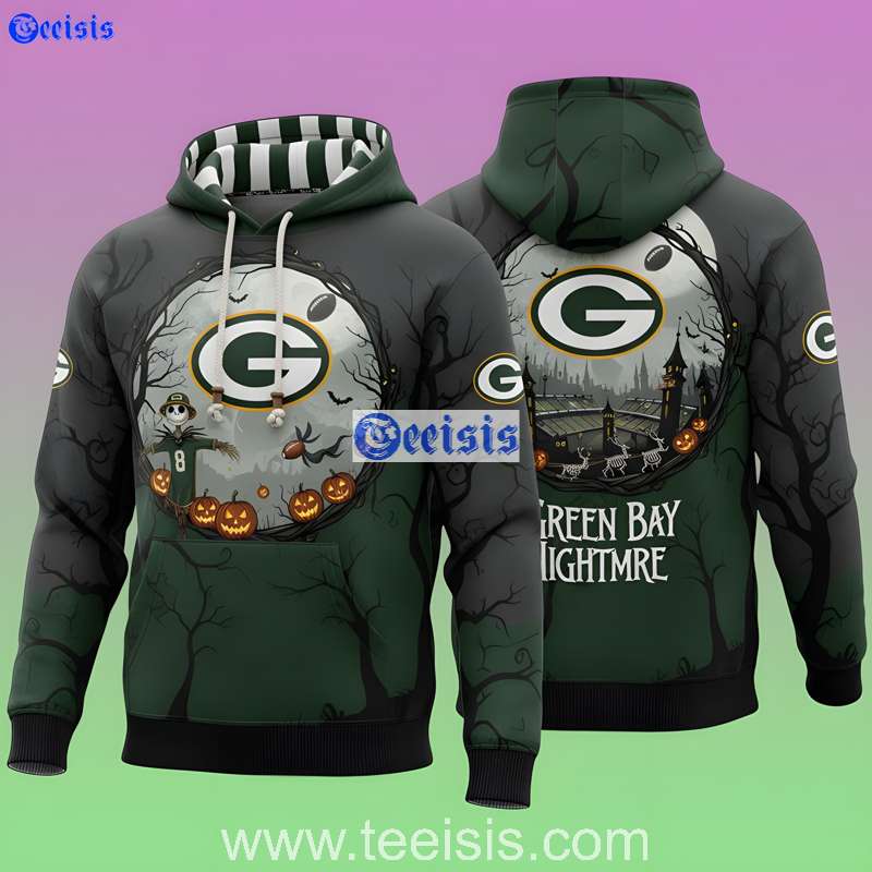Green Bay Packers Pumpkin Hill Nightmare 3D Hoodie