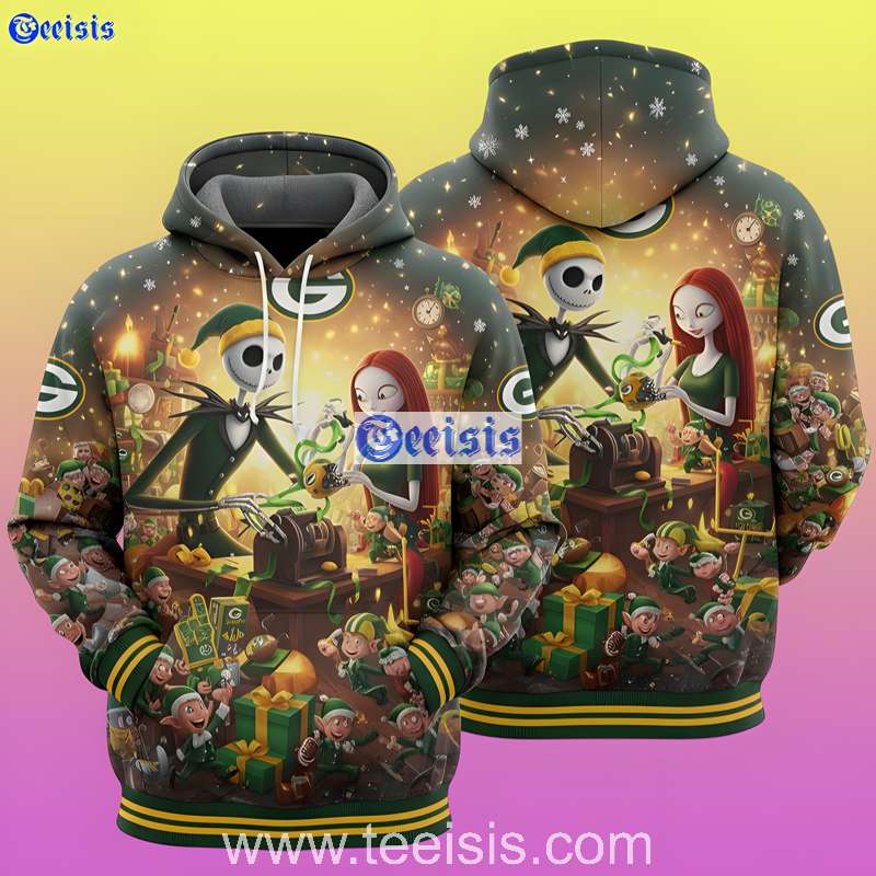 Green Bay Packers Santa Workshop Nightmare 3D Hoodie