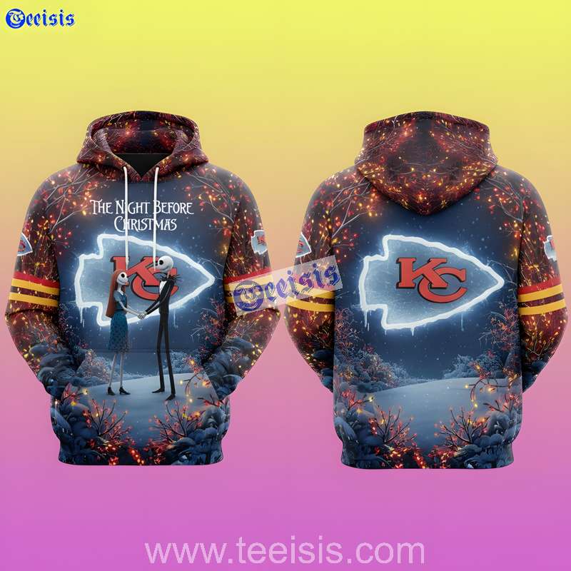 Kansas City Chiefs The Night Before Christmas Winter Wonderland Edition 3D Hoodie For Couple