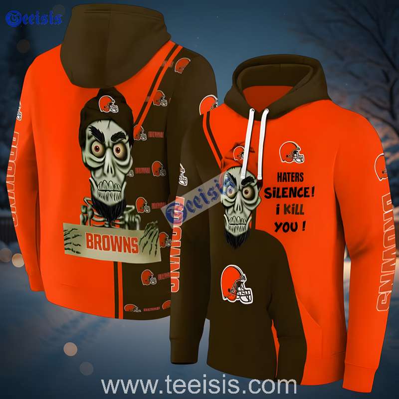 Cleveland Browns Achmed Skull 3D Hoodie For Men