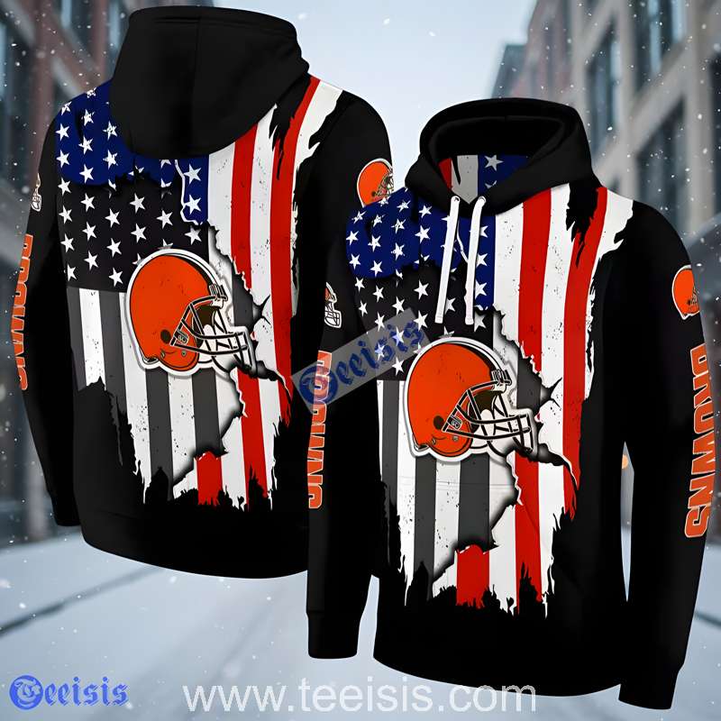 Cleveland Browns American Pride 3D Hoodie For Fans