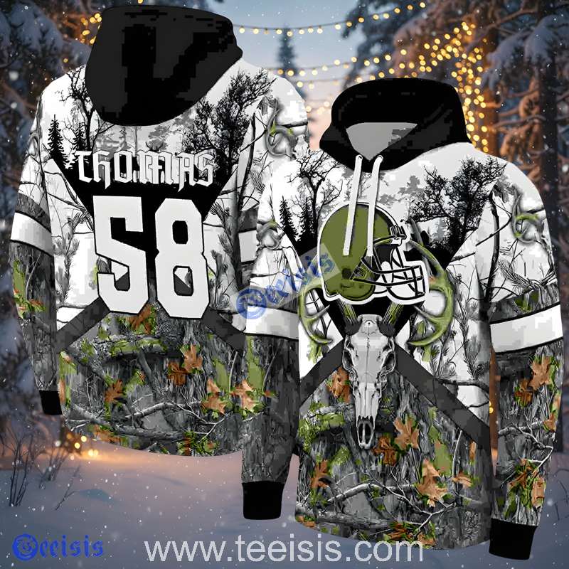 Cleveland Browns Forest Silhouette Ugly 3D Hoodie Zipper