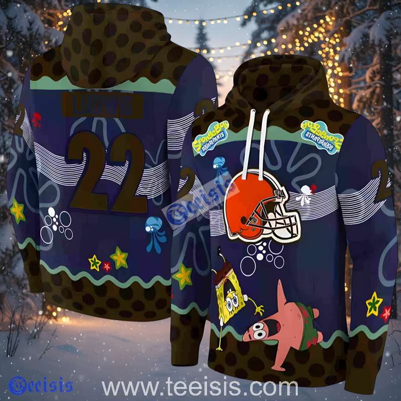 Cleveland Browns Spongebob Patrick Star 3D Art Hoodie Apparel
