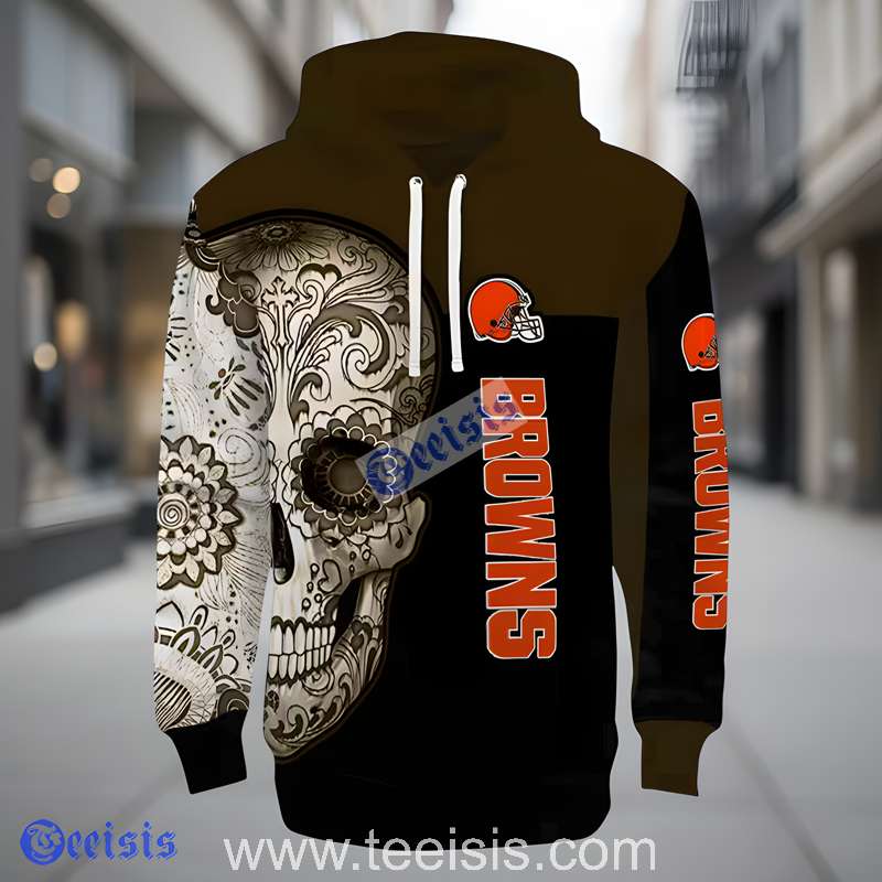 Cleveland Browns Sugar Skull 3D Hoodie Sale