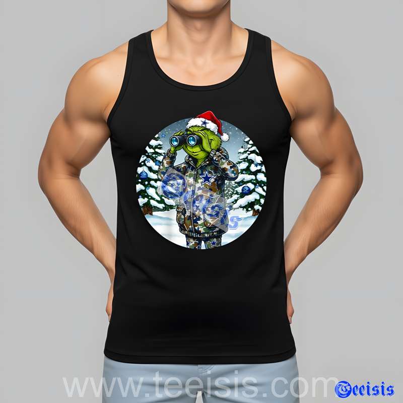 Dallas Cowboys Grinch Hunting Christmas Tee image 3 Dallas Cowboys Grinch Hunting Christmas Tee image 3