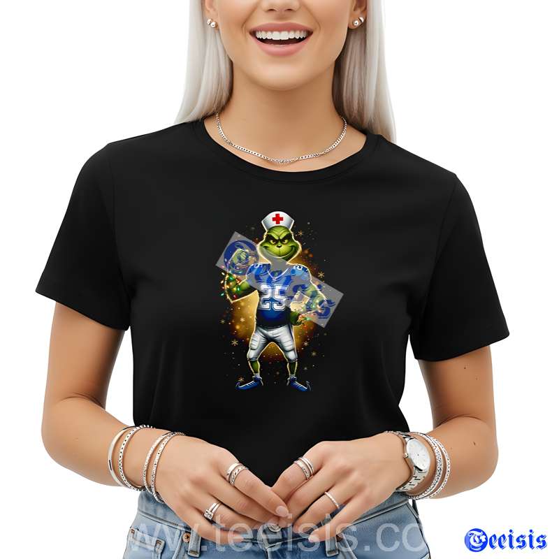 Dallas Cowboys Grinch Nurse Christmas Black Mens Shirt