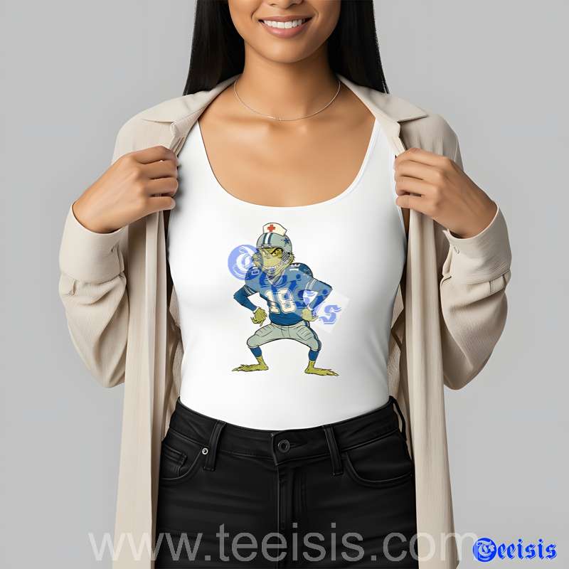 Dallas Cowboys Grinch Nurse Christmas White Mens Tee image 3 Dallas Cowboys Grinch Nurse Christmas White Mens Tee image 3