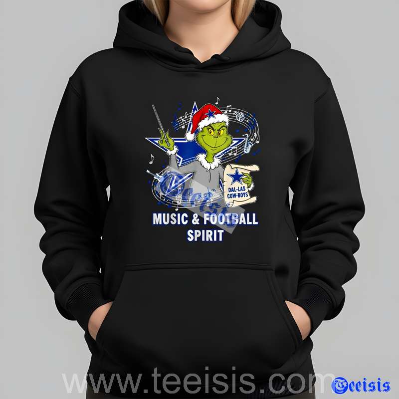 Dallas Cowboys Teacher Music Grinch Unisex Shirt image 2 Dallas Cowboys Teacher Music Grinch Unisex Shirt image 2