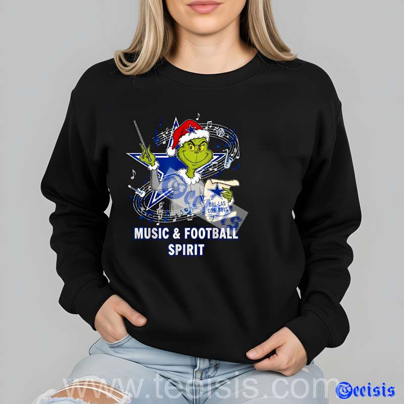 Dallas Cowboys Teacher Music Grinch Unisex Shirt image 4 Dallas Cowboys Teacher Music Grinch Unisex Shirt image 4