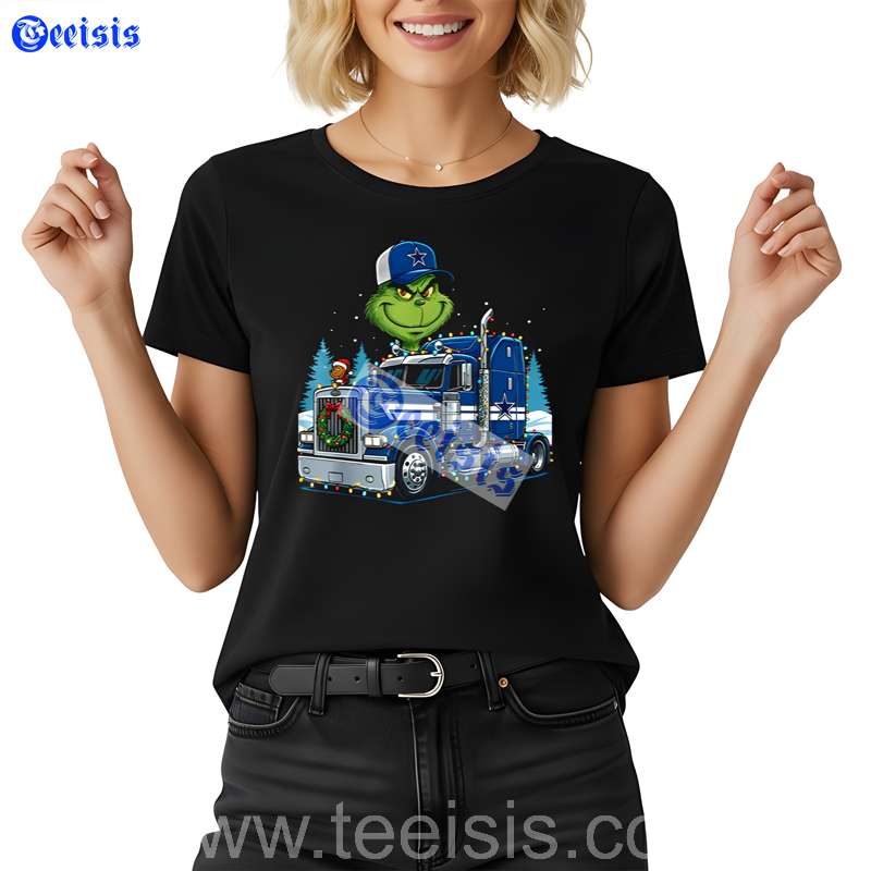 Dallas Cowboys Trucker Grinch Christmas Tee