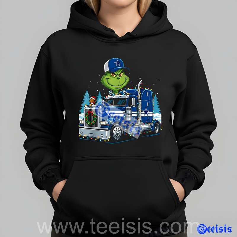 Dallas Cowboys Trucker Grinch Christmas Tee image 2 Dallas Cowboys Trucker Grinch Christmas Tee image 2