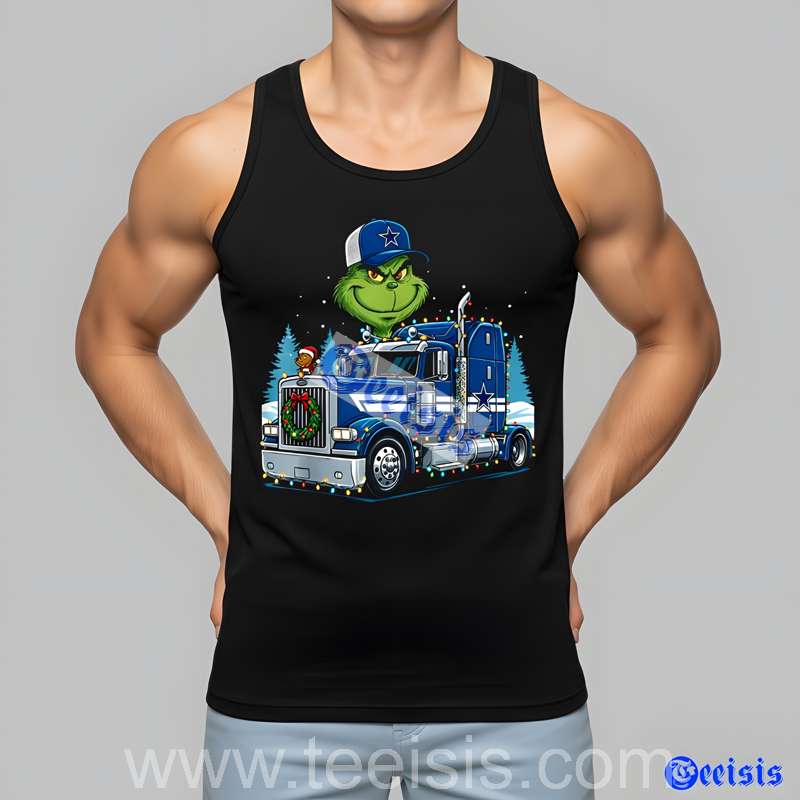 Dallas Cowboys Trucker Grinch Christmas Tee image 3 Dallas Cowboys Trucker Grinch Christmas Tee image 3