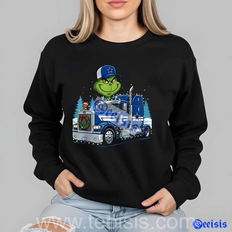 Dallas Cowboys Trucker Grinch Christmas Tee image 4 Dallas Cowboys Trucker Grinch Christmas Tee image 4