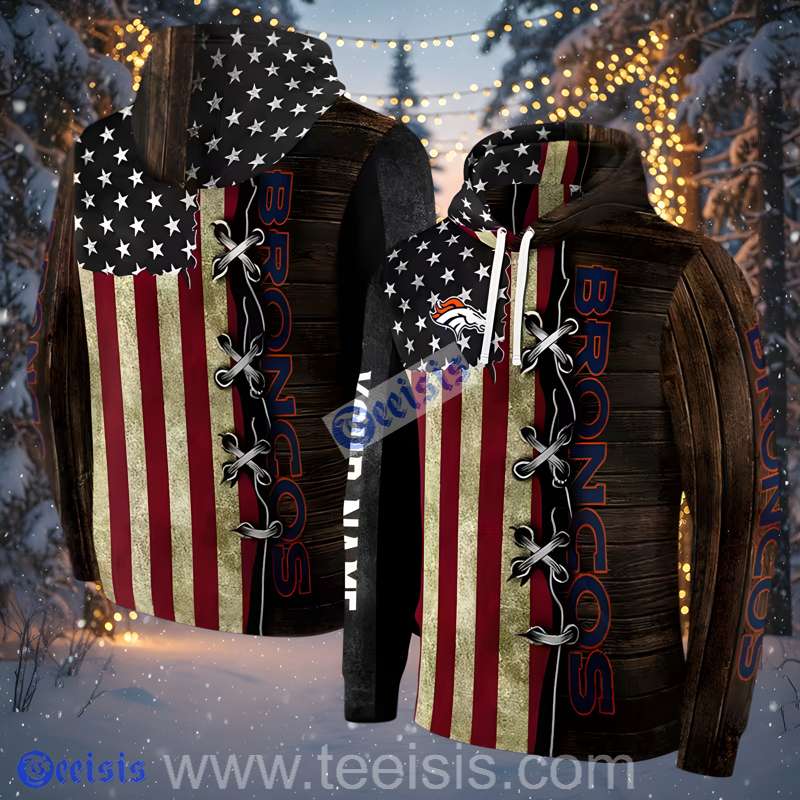 Denver Broncos American Pride 3D Design Hoodie Clothes