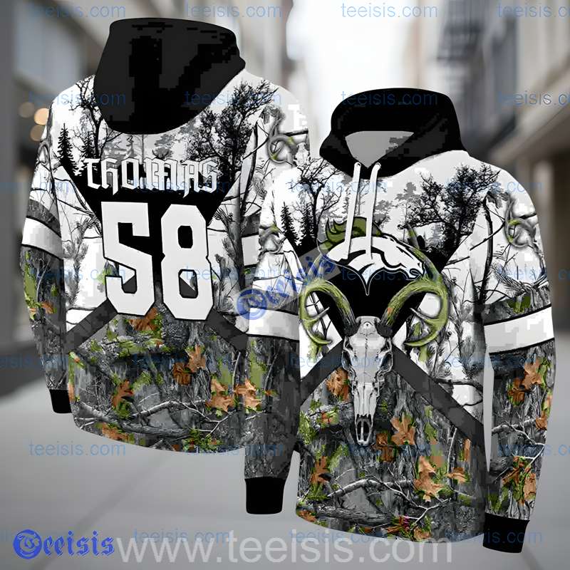 Denver Broncos Forest Silhouette 3D Pullover Hoodie