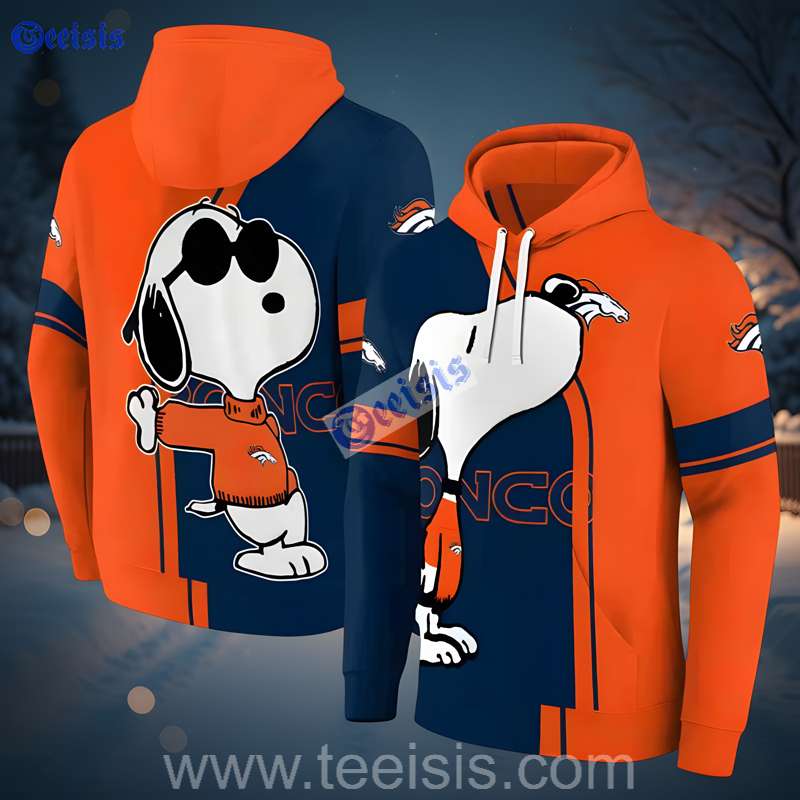 Denver Broncos Playful Snoopy All Over Printed 3D Hoodie