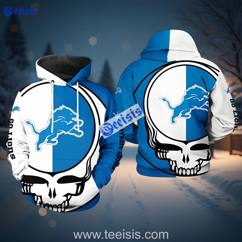 Detroit Lions Grateful Dead Men 3D Art Hoodie Apparel