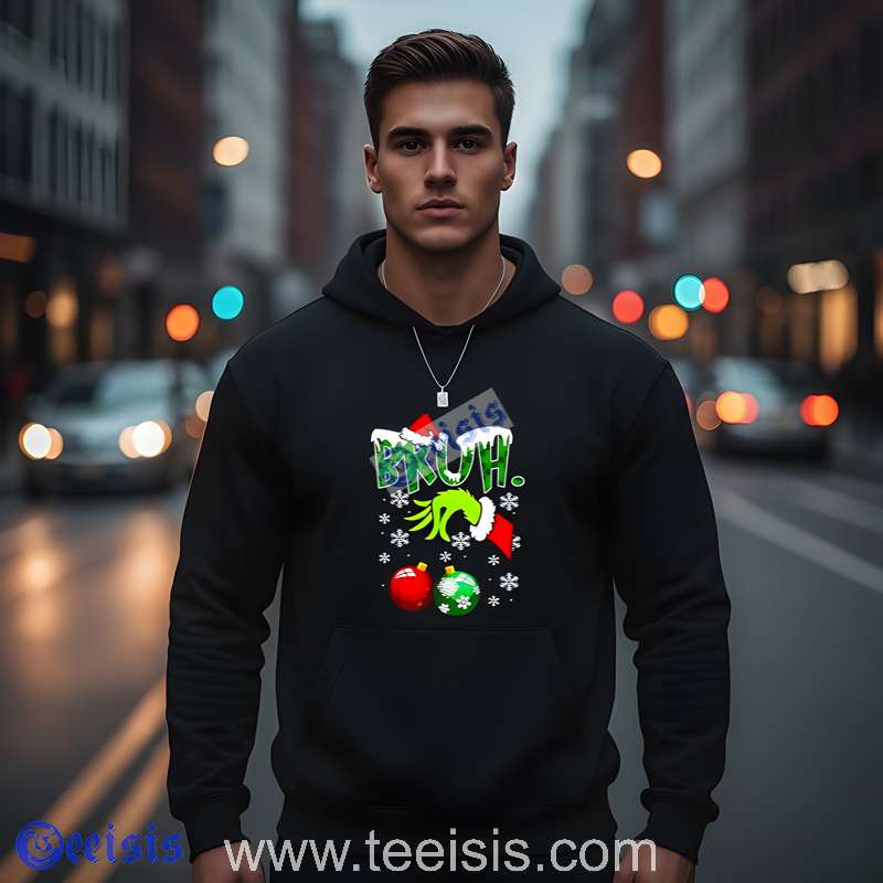 Grinchy Bruh Season Christmas Black Family Shirt image 2 Grinchy Bruh Season Christmas Black Family Shirt image 2