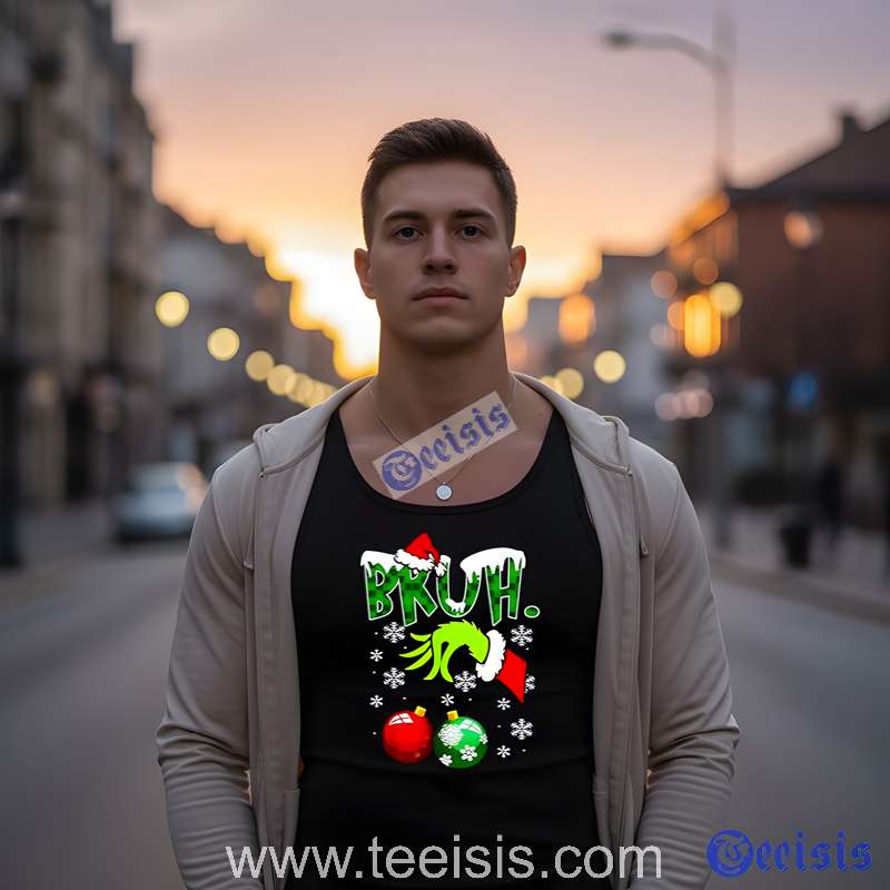 Grinchy Bruh Season Christmas Black Family Shirt image 3 Grinchy Bruh Season Christmas Black Family Shirt image 3