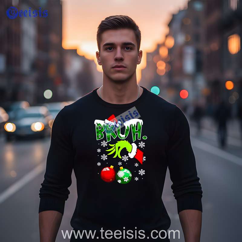 Grinchy Bruh Season Christmas Black Family Shirt image 4 Grinchy Bruh Season Christmas Black Family Shirt image 4