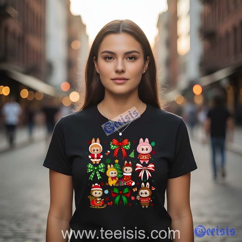 Labubu Cute Bunny Christmas Cotton Tee