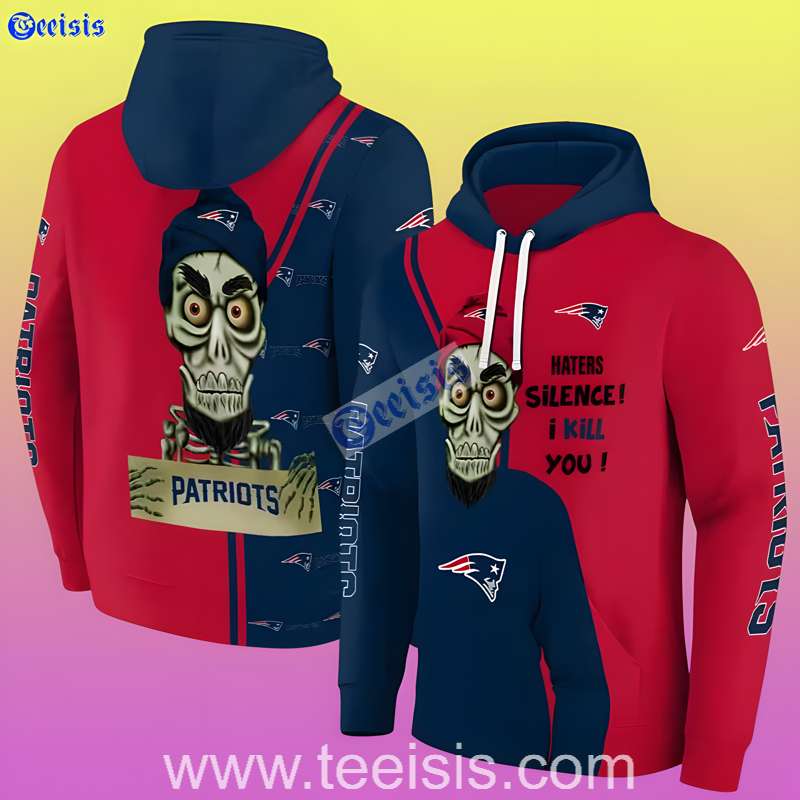 New England Patriots Achmed Skull Red Blue 3D Art Hoodie Apparel