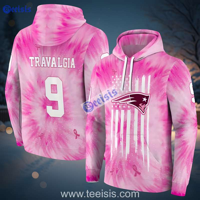 New England Patriots Cancer Support Pink 3D Hoodie For Women