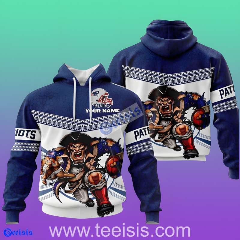 New England Patriots Fathead Mascot 3D Hoodie For Game Day
